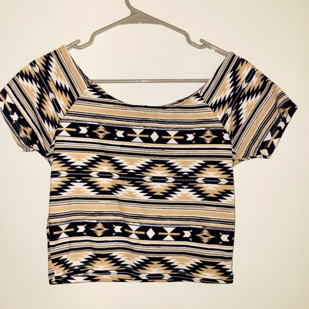Aztec Style Crop Top
